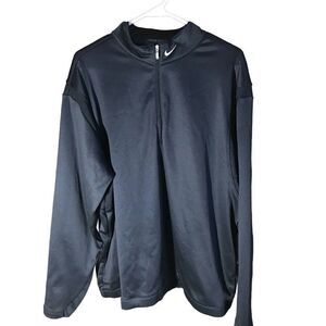 Nike Golf athletic sweatshirt black 1/4 zip SZ XL lightweight fleece lined